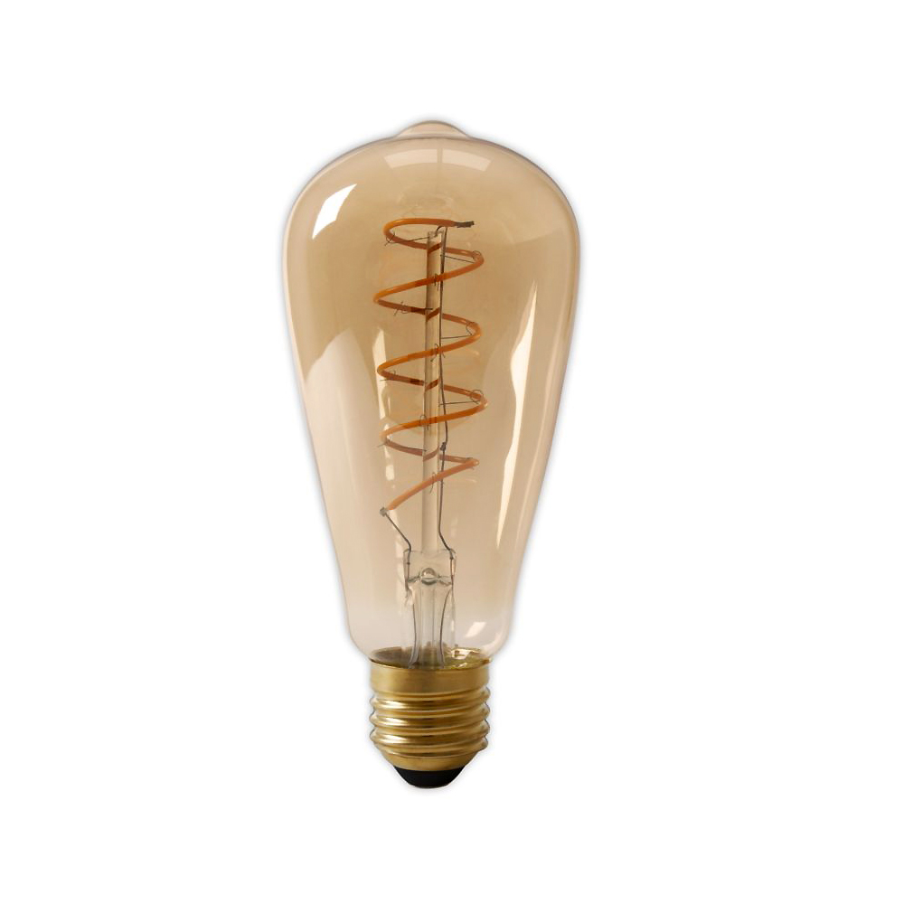 Calex LED Filament Edison St64 4W Goud Dimbaar - DeJaren30Fabriek.nl